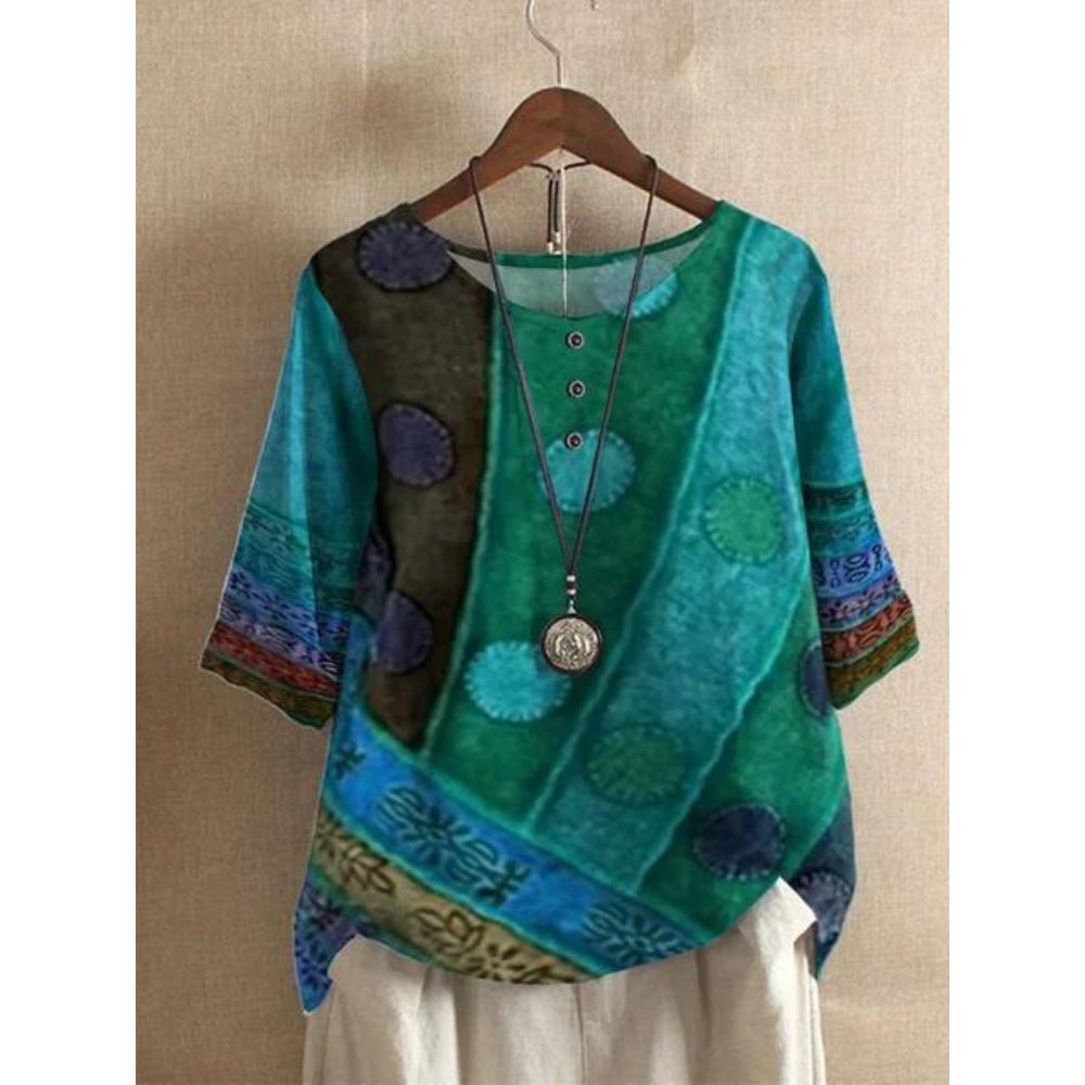 Amelia™ – Colourful boho blouse
