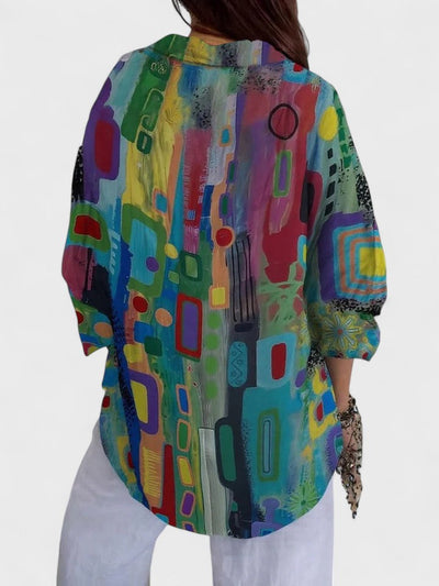Rose™ | Elegant Blouse with Geometric Pattern