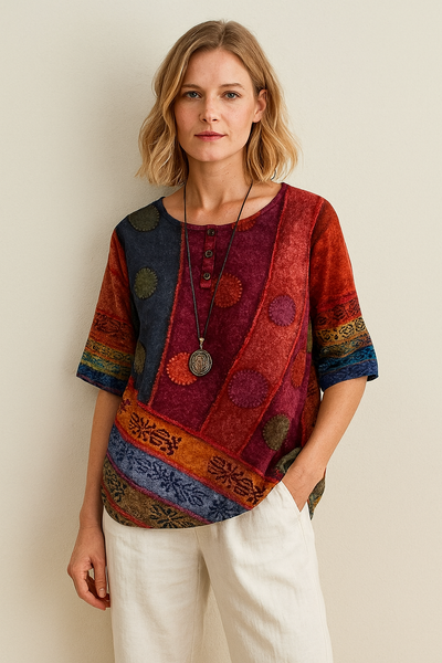Alene - Soft Top with Artistic Print