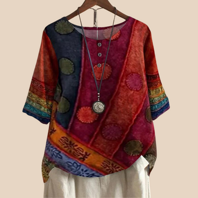 Alene - Soft Top with Artistic Print