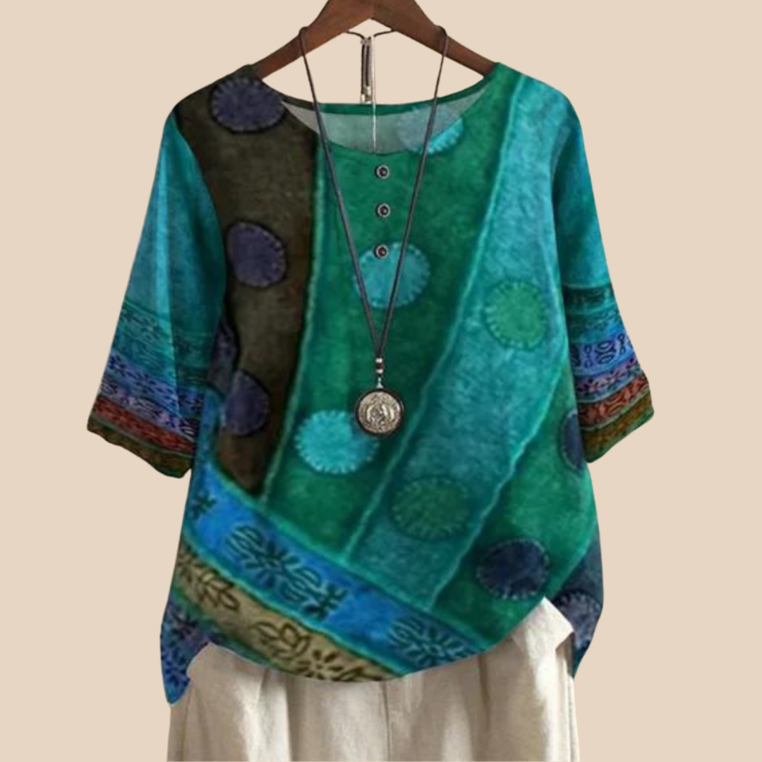 Alene - Soft Top with Artistic Print