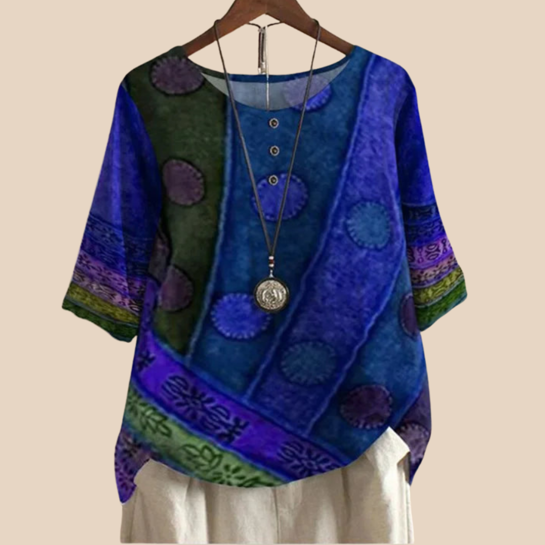 Alene - Soft Top with Artistic Print