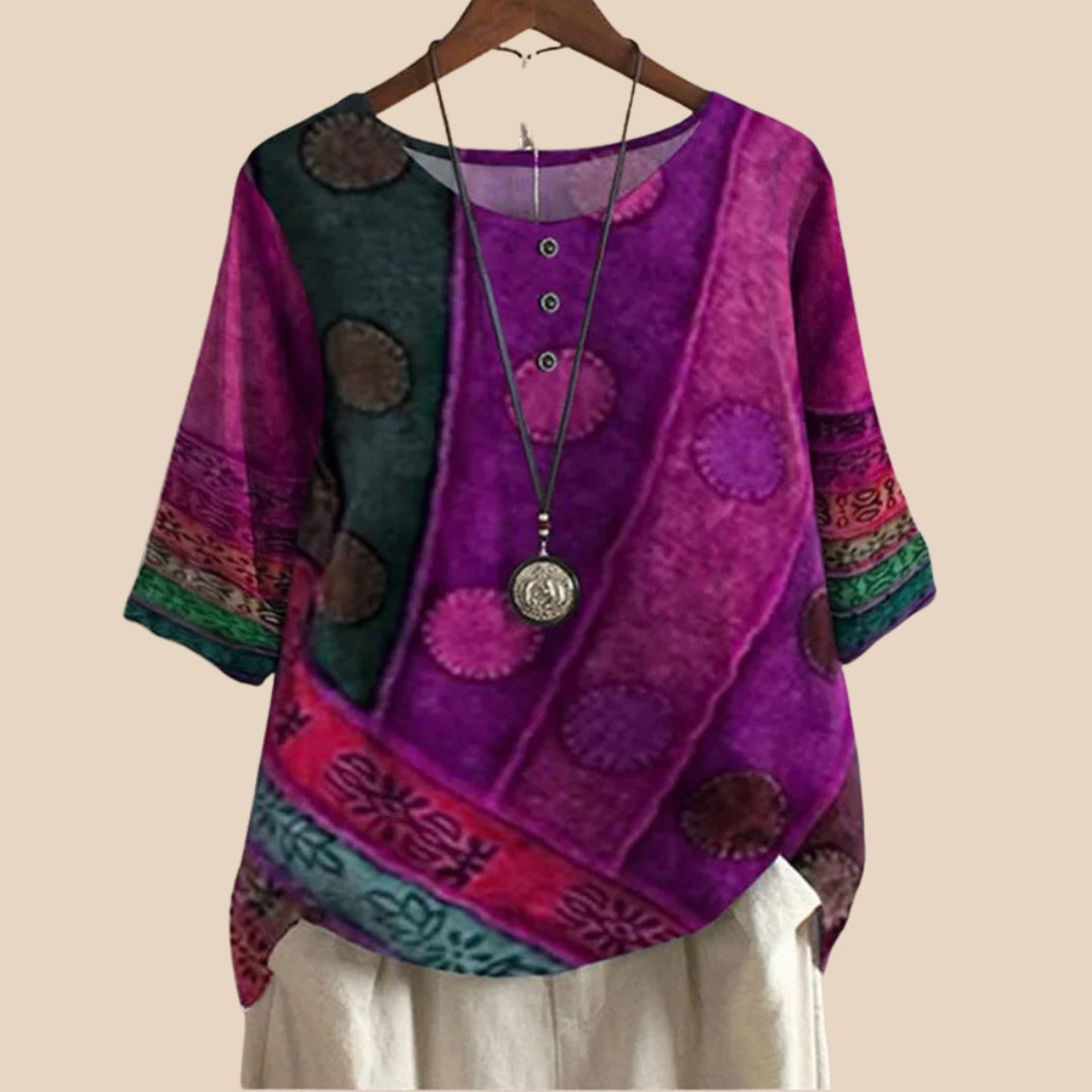 Alene - Soft Top with Artistic Print