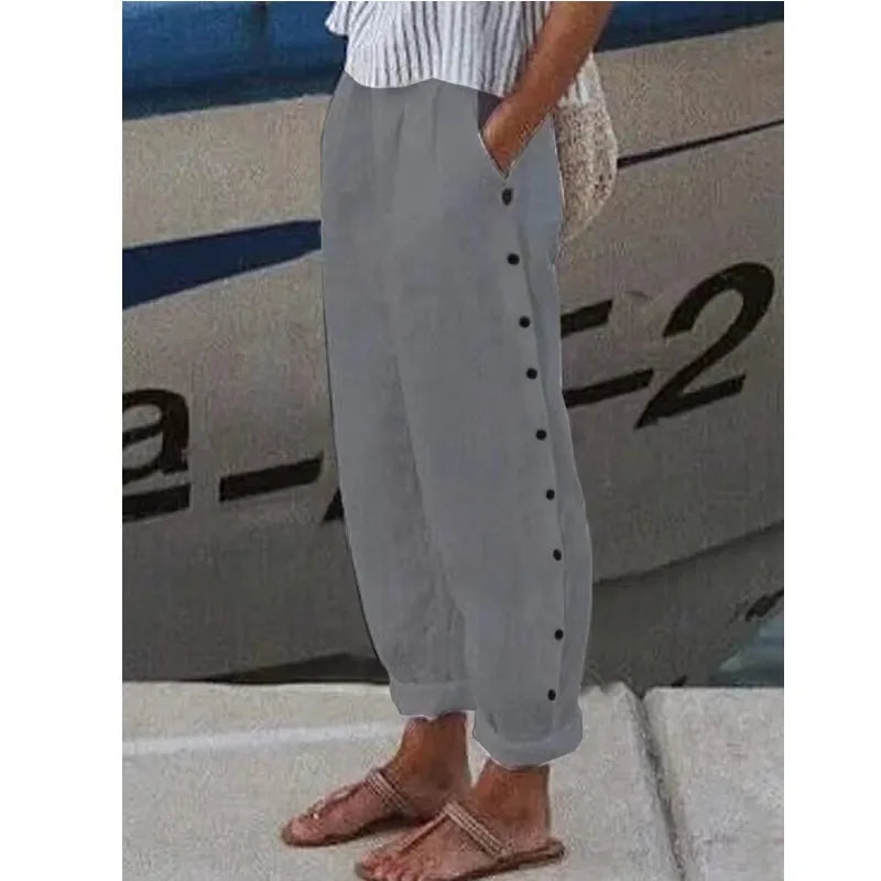 linda - trouser with buttons