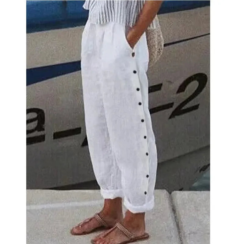 linda - trouser with buttons
