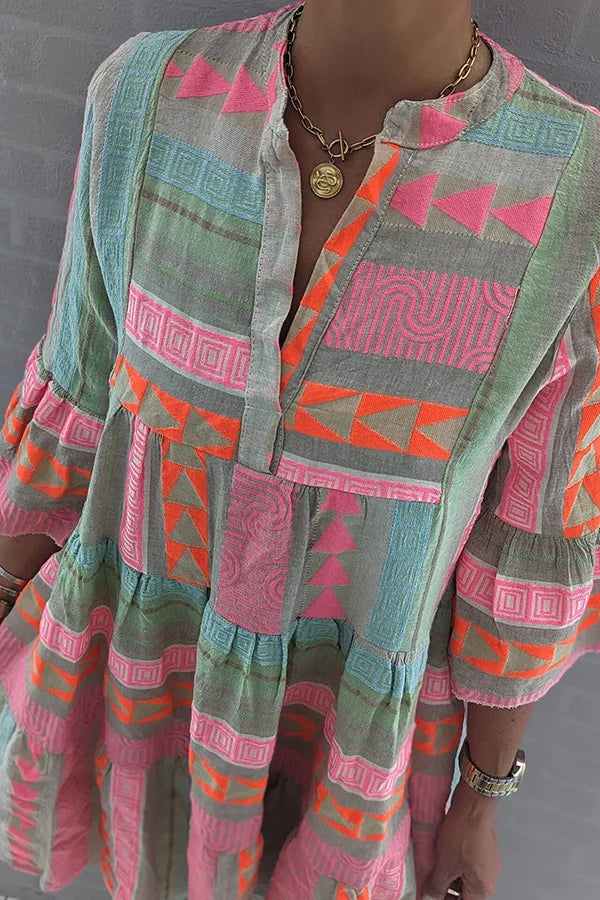 Julia – Boho Tiered Swing Dress