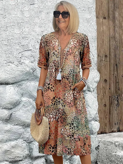 Paulette™ | Vibrant Midi Dress