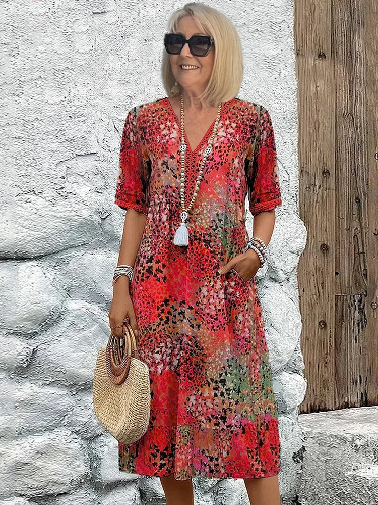 Paulette™ | Vibrant Midi Dress