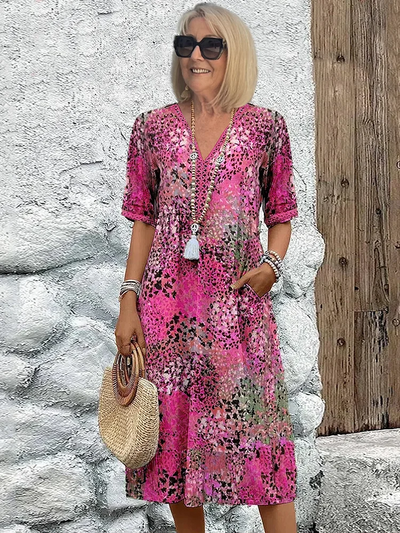 Paulette™ | Vibrant Midi Dress