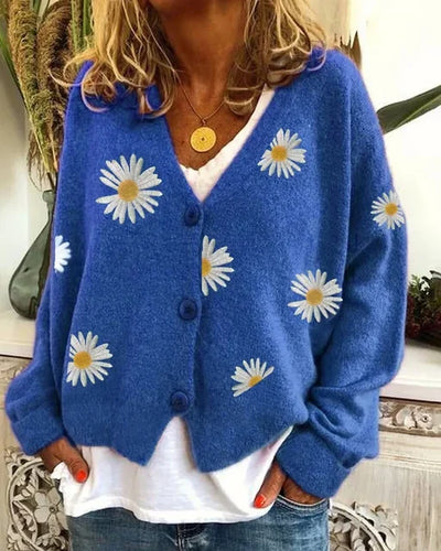 Althea™ | Casual floral crochet cardigan