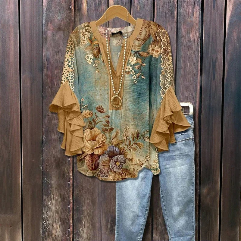Johanne™ | Vintage blouse with floral print