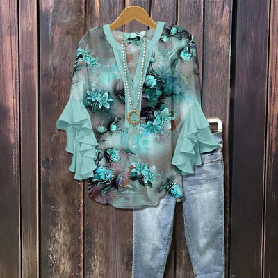 Johanne™ | Vintage blouse with floral print